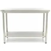 Maxima - Table Gastro en acier inoxydable - 120 x 70 cm - Hauteur réglable