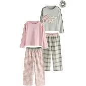 Next Pyjama chamois / marron / vert clair / rose ancienne