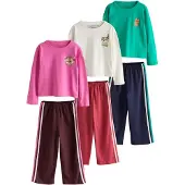 Next Pyjama bleu marine / vert / rose / rose ancienne / rouge foncé / blanc