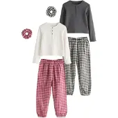 Next Pyjama gris foncé / rouge clair / rouge foncé / blanc