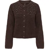 ONLY Cardigan 'ONLMiggie' brun foncé / argent
