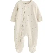 Next Pyjama écru / chocolat / rose ancienne