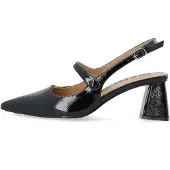 Bianco Escarpins à bride arrière 'MARALYN' noir