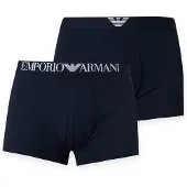 Emporio Armani Boxers bleu marine / blanc
