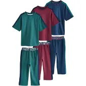 Next Pyjama bleu marine / émeraude / bourgogne