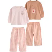 Next Pyjama mandarine / orange clair / rosé / rouge