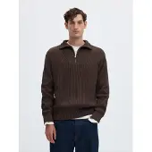 Selected Pull-over 'SLHDRY' brun foncé
