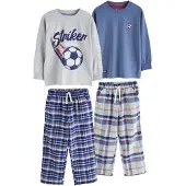Next Pyjama bleu / gris chiné / rouge / blanc