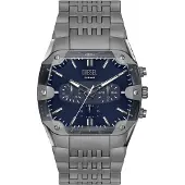 Diesel Montre à affichage analogique 'SPIKED CUSHION' gris argenté