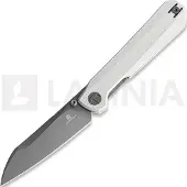 Bestechman Couteau pliant Curvee - Grey PVD - G10, blanc