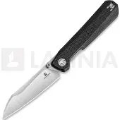 Bestechman Couteau pliant Curvee - Satin & Stonewash - G10, noir