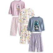 Next Pyjama beige clair / gris basalte / orange / rosé