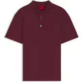 HUGO Polo en coton interlock avec logo revisité