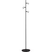 Masterlight Lampe de pied à 3 lumières Talana noir avec du nickel