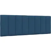 vidaXL Coussin de tête de lit "Hanko" bleu 120 cm Tissu