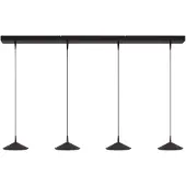 Masterlight Lampe suspendue à 4 lumières Ceppo noir Ø 18cm