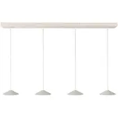 Masterlight Lampe suspendue à 4 lumières Ceppo blanc Ø 18cm