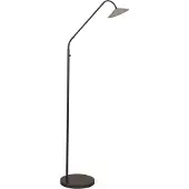 Masterlight Lampe de lecture au sol Ceppo noir avec du nickel