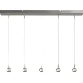 Masterlight Lampe suspendue à 5 lumières Talana nickel Ø 6cm DTW