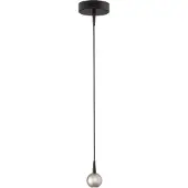 Masterlight Lampe suspendue Talana noir avec nickel Ø 6cm