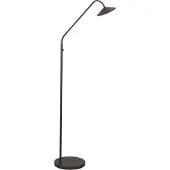 Masterlight Lampe de lecture au sol Ceppo noir avec brun cacao