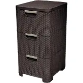 Curver 206313 Tour de Rangement Style Aspect Rotin Polypropylène 3 x 14 L