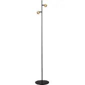 Masterlight Lampe sur pied à deux lumières Talana noir avec or
