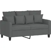 Super Merchant Canapé 2 places gris foncé 120 cm Tissu
