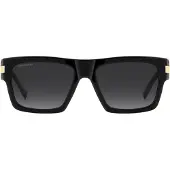 Dsquared2 Lunettes de soleil - - D2 0198/S 807/9O - Wayfarer - Noir (Black/Grey) - Verres dégradés UV400