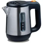 Kenwood Bouilloire - JKM076 - Compacte 0,5 L - Acier inoxydable satiné et noir - Filtre anticalcaire amovible