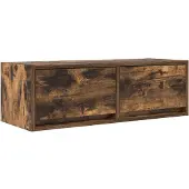 vidaXL Armoire TV chêne fumé 80x31x25,5 cm Bois composite