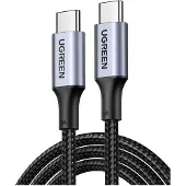 UGREEN USB-C till USB-C snabbladdningskabel 5A Pd, 0,5M - Rymdgrå