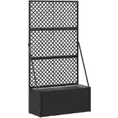 vidaXL Treillis de jardin noir 70 x 30 x 135 cm Métal