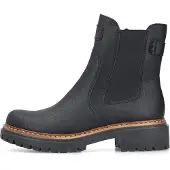 Rieker Bottes pour femmes , fermeture éclair, bottes montantes, couleur noire, style décontracté