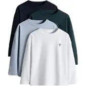 The Set T-Shirt bleu marine / bleu-gris / vert foncé / blanc