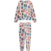 Next Pyjama 'Matching Family Christmas' écru / bleu / vert / rouge foncé
