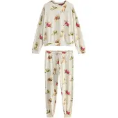 Next Pyjama beige / jaune clair / kaki / magenta