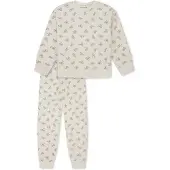 Schiesser Pyjama ' Nightwear ' gris clair / blanc cassé