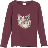 s.Oliver T-Shirt mélange de couleurs / bordeaux