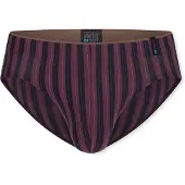 Schiesser Slip ' Long Life Soft ' brun foncé / bordeaux / noir