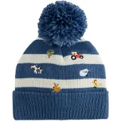 Next Bonnet écru / bleu marine / jaune / noir