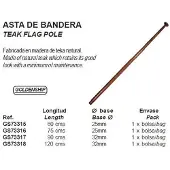 Goldenship Mât de drapeau en teck Marron 120 cm Marron 120 cm