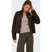 JDY Veste mi-saison brun foncé