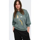 ONLY Sweat-shirt 'ONLBrooky' or / jade / blanc
