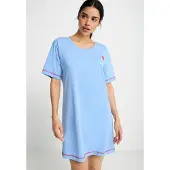 LASCANA Chemise de nuit bleu / rouge