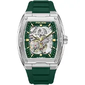 Police Montre automatique Skeletor Green Silver