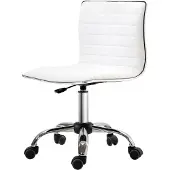 HOMCOM HOMdotCOM Chaise de bureau, blanc