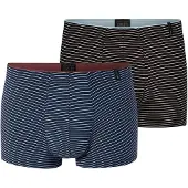 Schiesser Boxers ' Long Life Soft ' bleu foncé / graphite