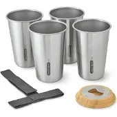 Black+blum Picnic Glass 4 Units Argenté