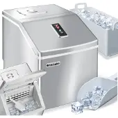 TecTake machine à glaçons transparente argent 400162